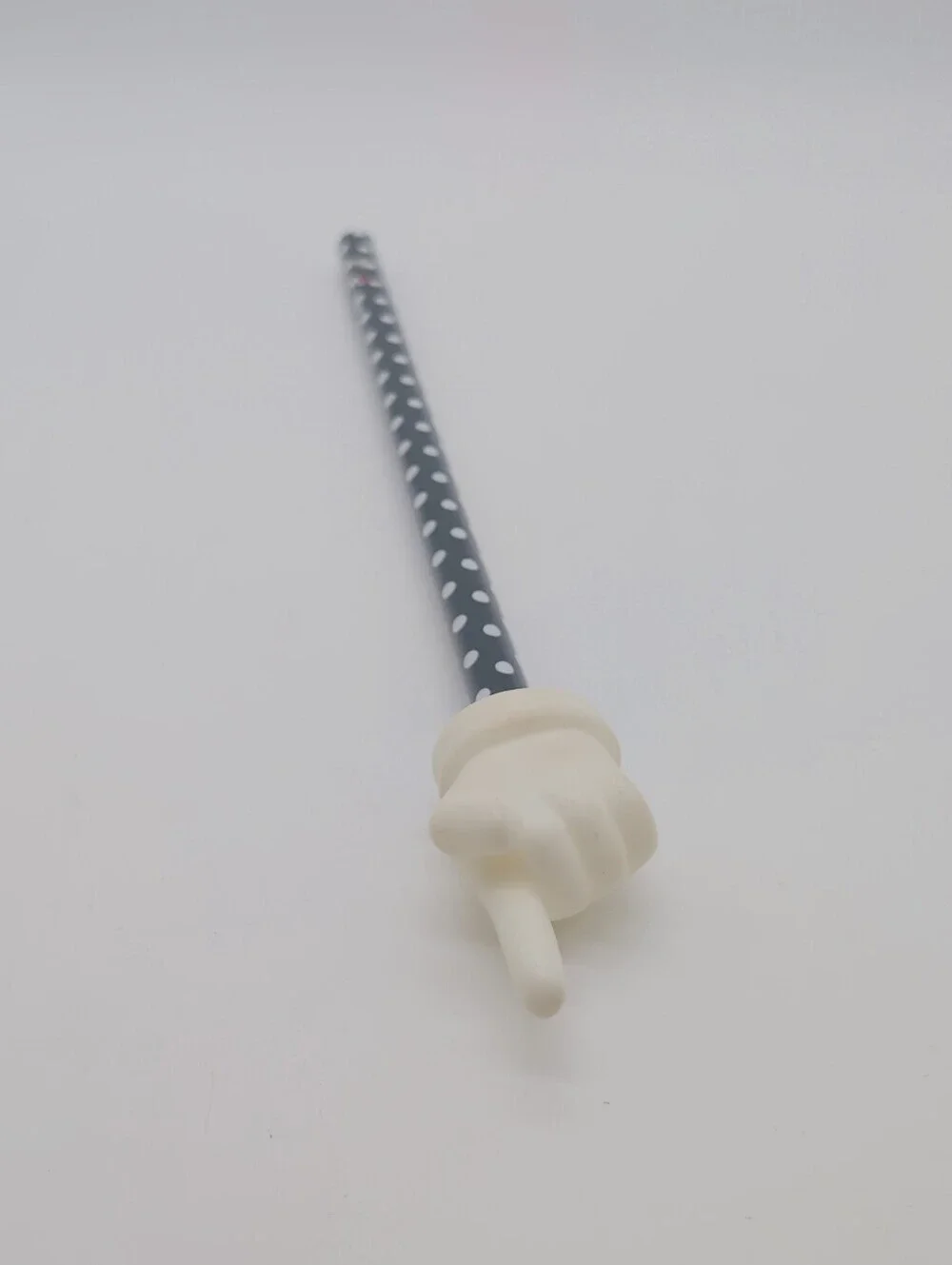 Polka Dot Pointing Hand Pointer - Black & White 16
